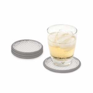 Four Piece Coaster Set with Holder