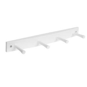 Four Peg Wall Mounted Wood Rack