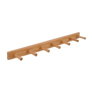 Seven Peg Wall Mounted Wood Rack