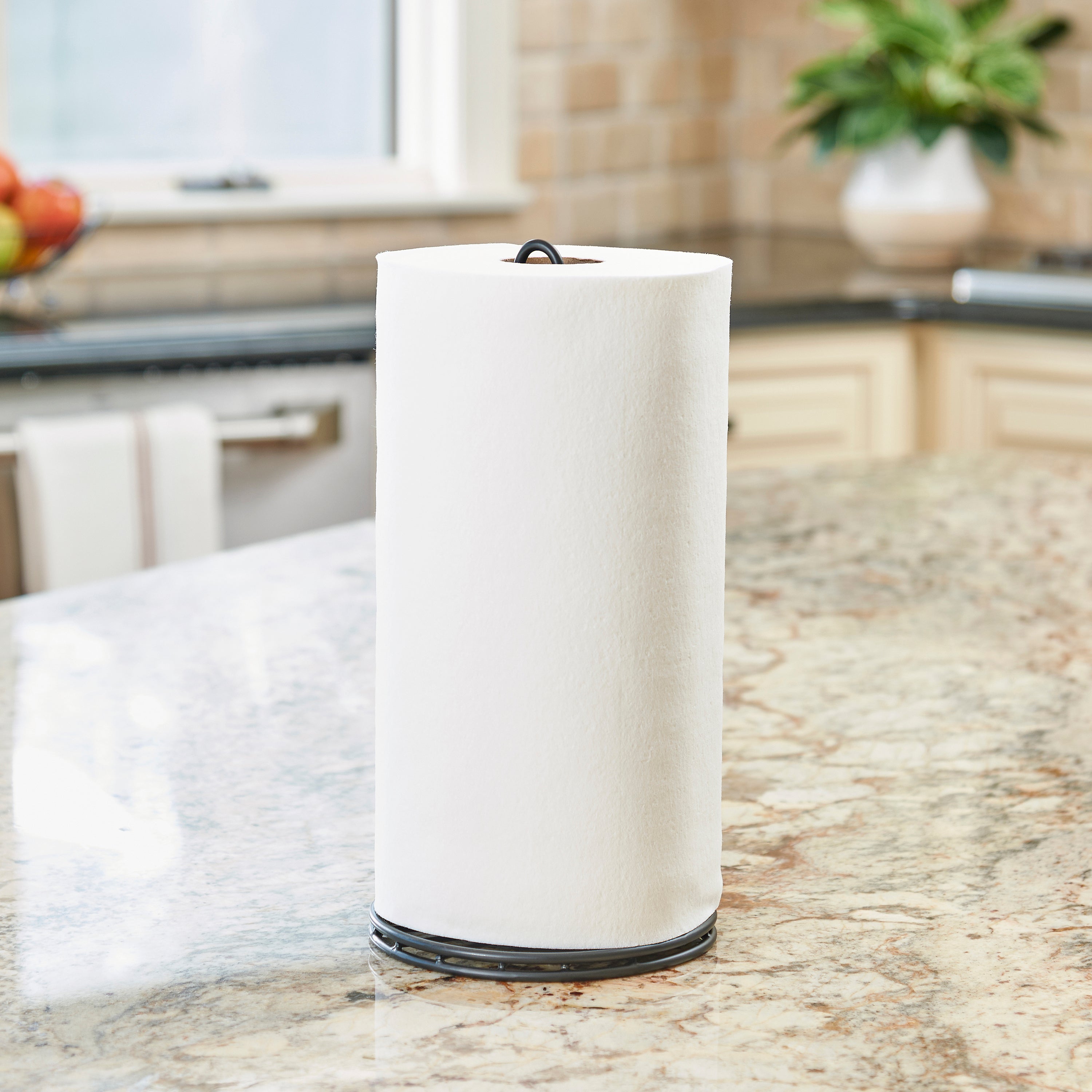 Space Saving Freestanding Metal Paper Towel Holder - Image 2