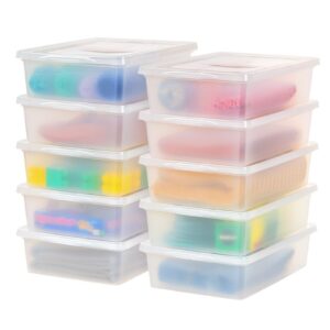 Clear Stackable Underbed Sliding Storage Box 28 Quart 10