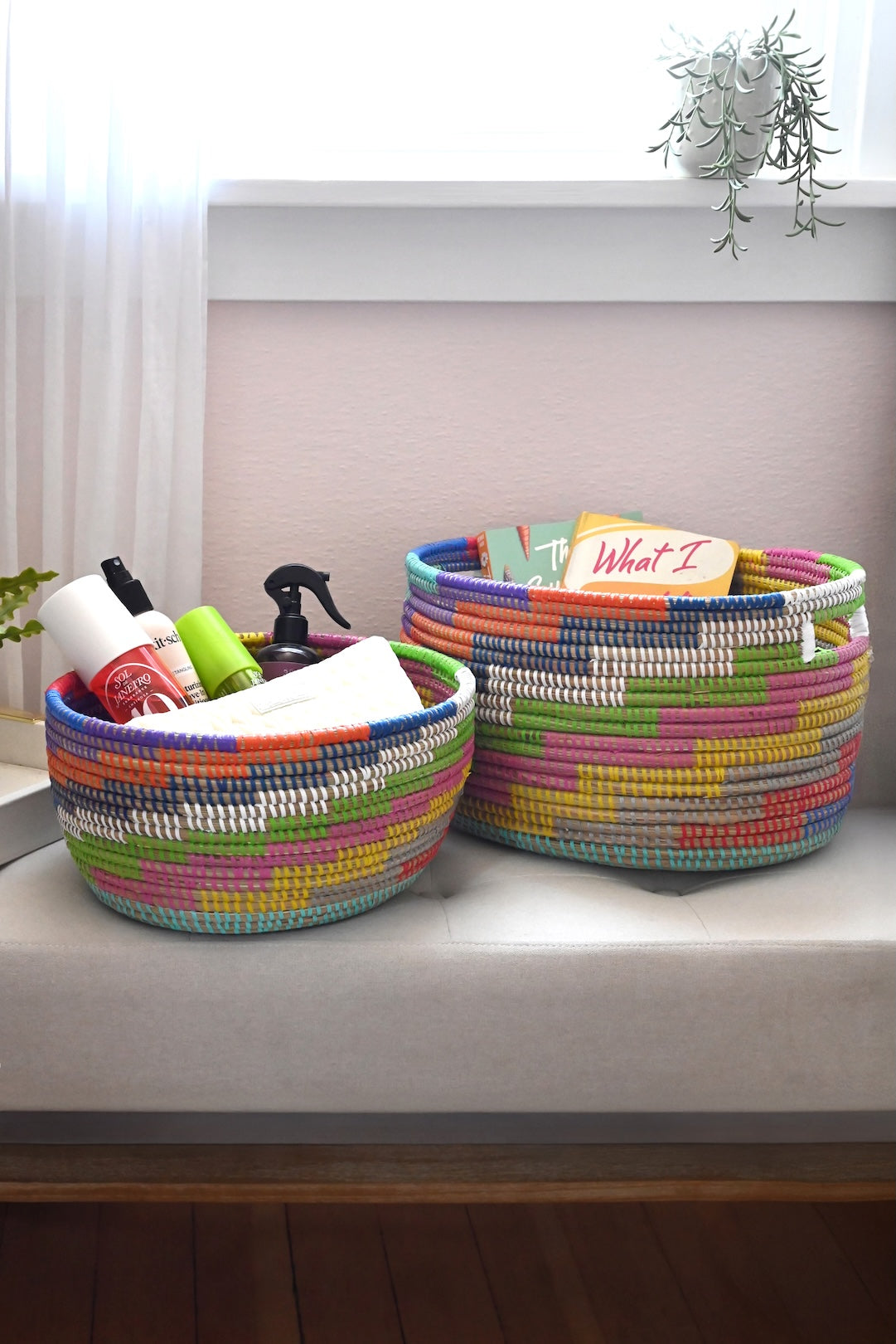 2-Piece Colorful Stairwell Nesting Baskets - Image 4