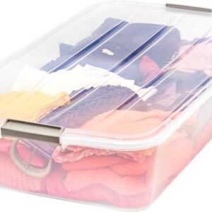 Clear Underbed Sliding Storage Box 50 Quart