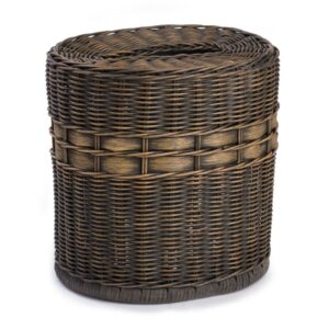 Inset Oval Woven Waste Bin with Practical Detail