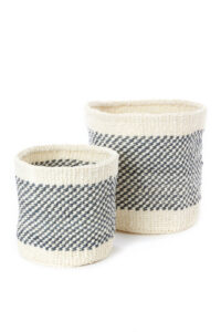 2-Piece Graphite Sisal Nesting Baskets