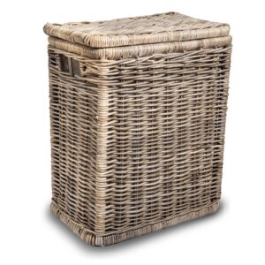 Narrow Rectangular Natural Laundry Hamper for Everyday Storage