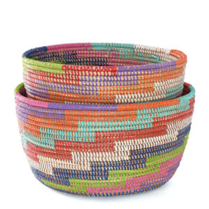 2-Piece Colorful Stairwell Nesting Baskets