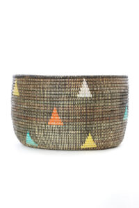 Geometric Triangles Knitting Basket