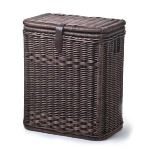 Handwoven Wicker Divided Recycling Basket